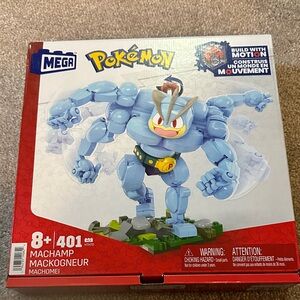 Pokemon Mega Machamp Building Set - Blue and Red